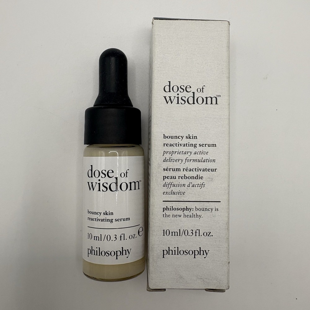 Philosophy Dose of Wisdom Bouncy Skin Reactivating Serum 10ml, 0.3 fl oz, New